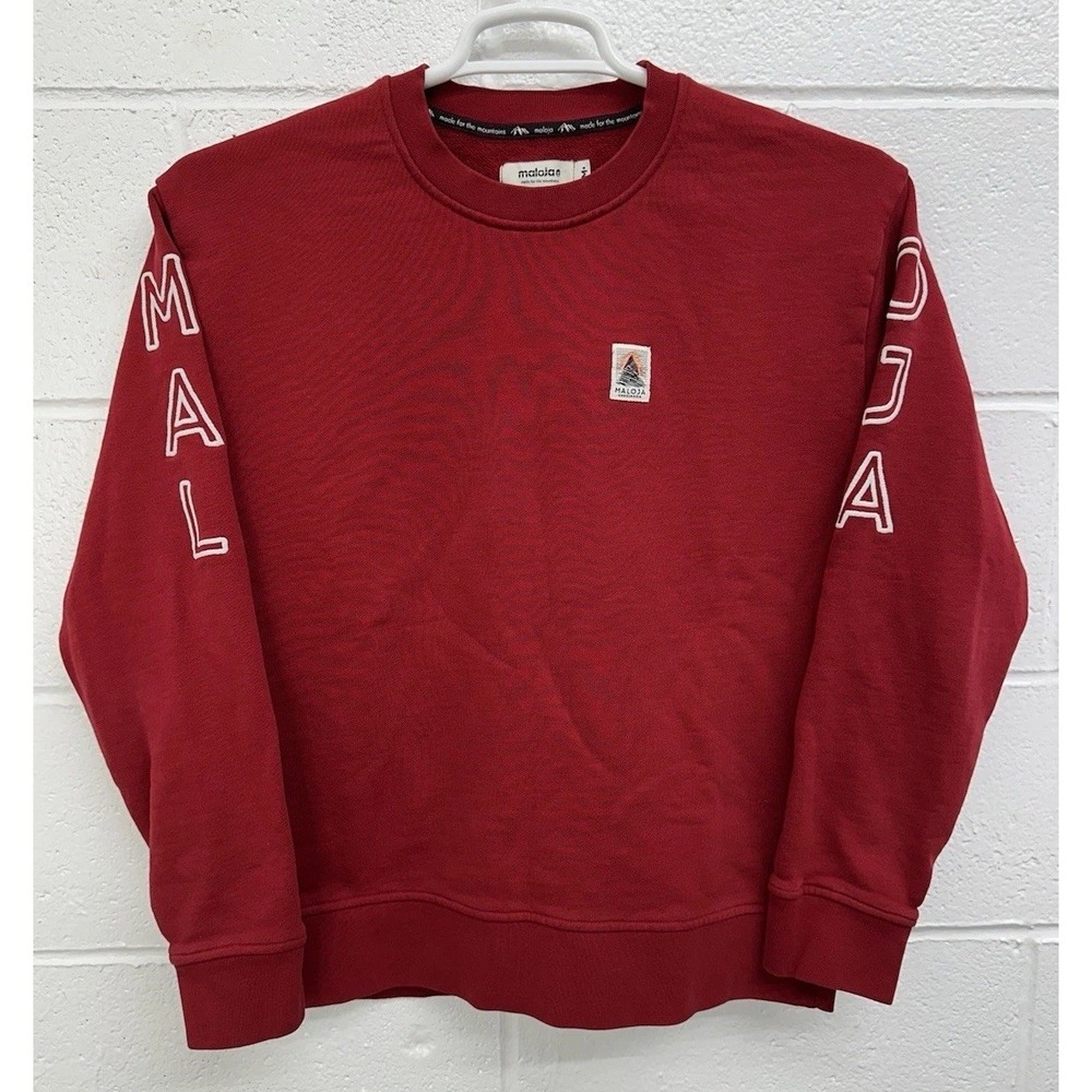 maloja Clothing Made For The Mountain Embroidered Sweatshirt Red / Men's Medium